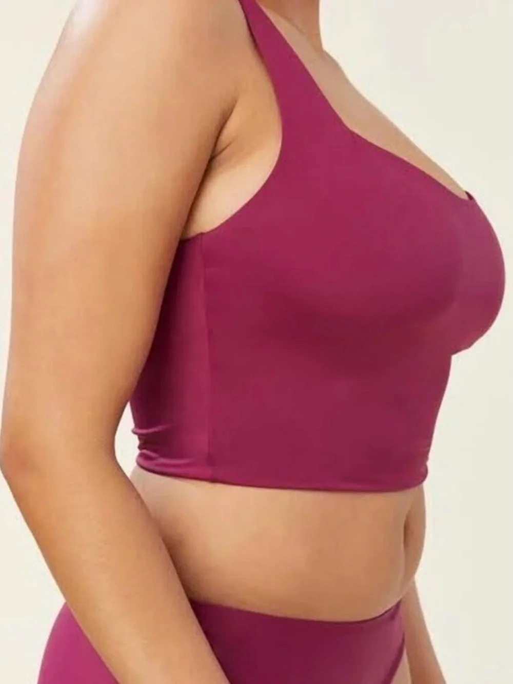 Andie The Siren Tank Plum XS Square Neck Tankini Swim Top Shelf Bra NWT